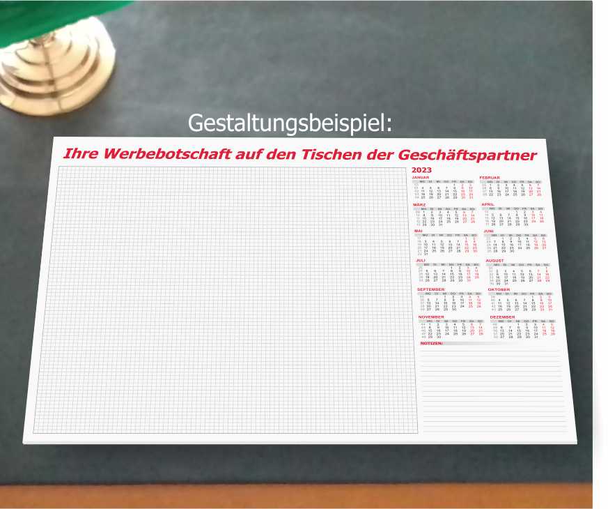 Schreibtischunterlagen