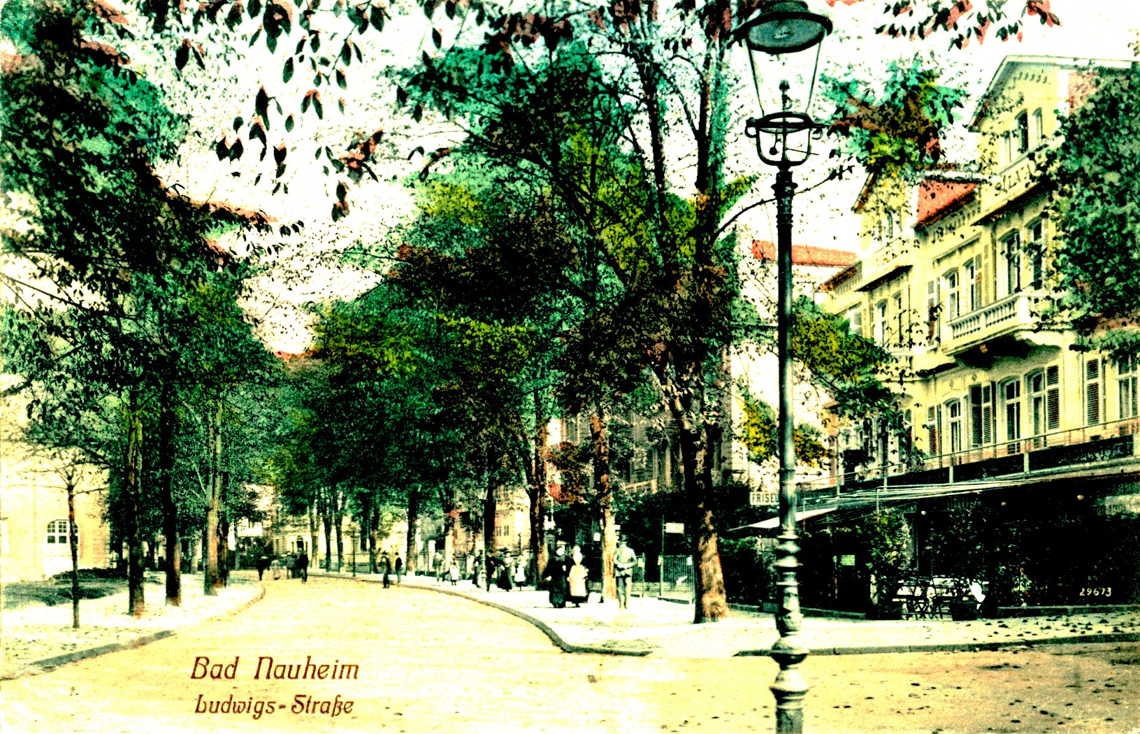 Bad Nauheim, Ludwigstrasse 17 / Ecke Lessingstrasse, Postkarte 1910, Schenkung / Museum Bad Nauheim