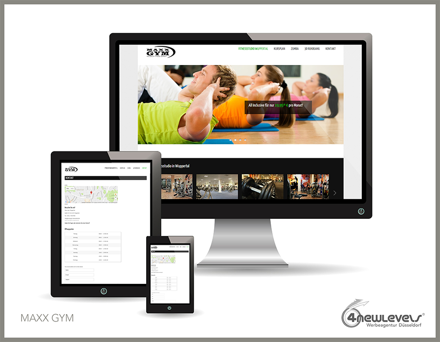 Maxx Gym Dusseldorf Gmbh 4newlevels Werbeagentur Dusseldorf Bolkerstr 14 40213 Dusseldorf Altstadt Design Druck Flyer Visitenkarten Stempel Einladungskarten Broschuren Briefpapier Webdesign Webseiten