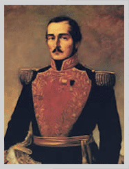 Francisco de Paula Santander. Óleo sobre tela de Martín Tovar y Tovar