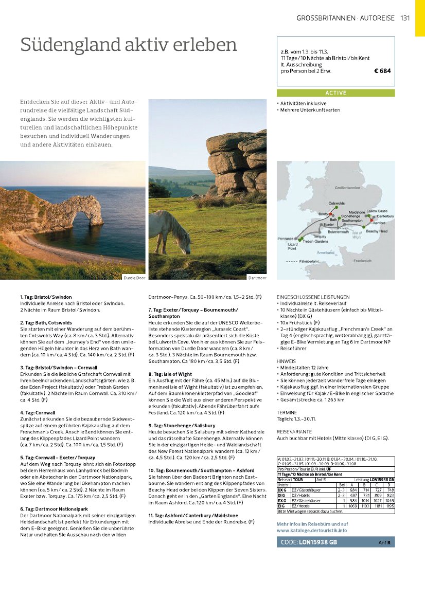 Sudenglandtour Countytravel Grossbritannien Irland Reisen