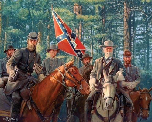 Les généraux Robert E. Lee et Stonewall Jackson (Confederate Army)