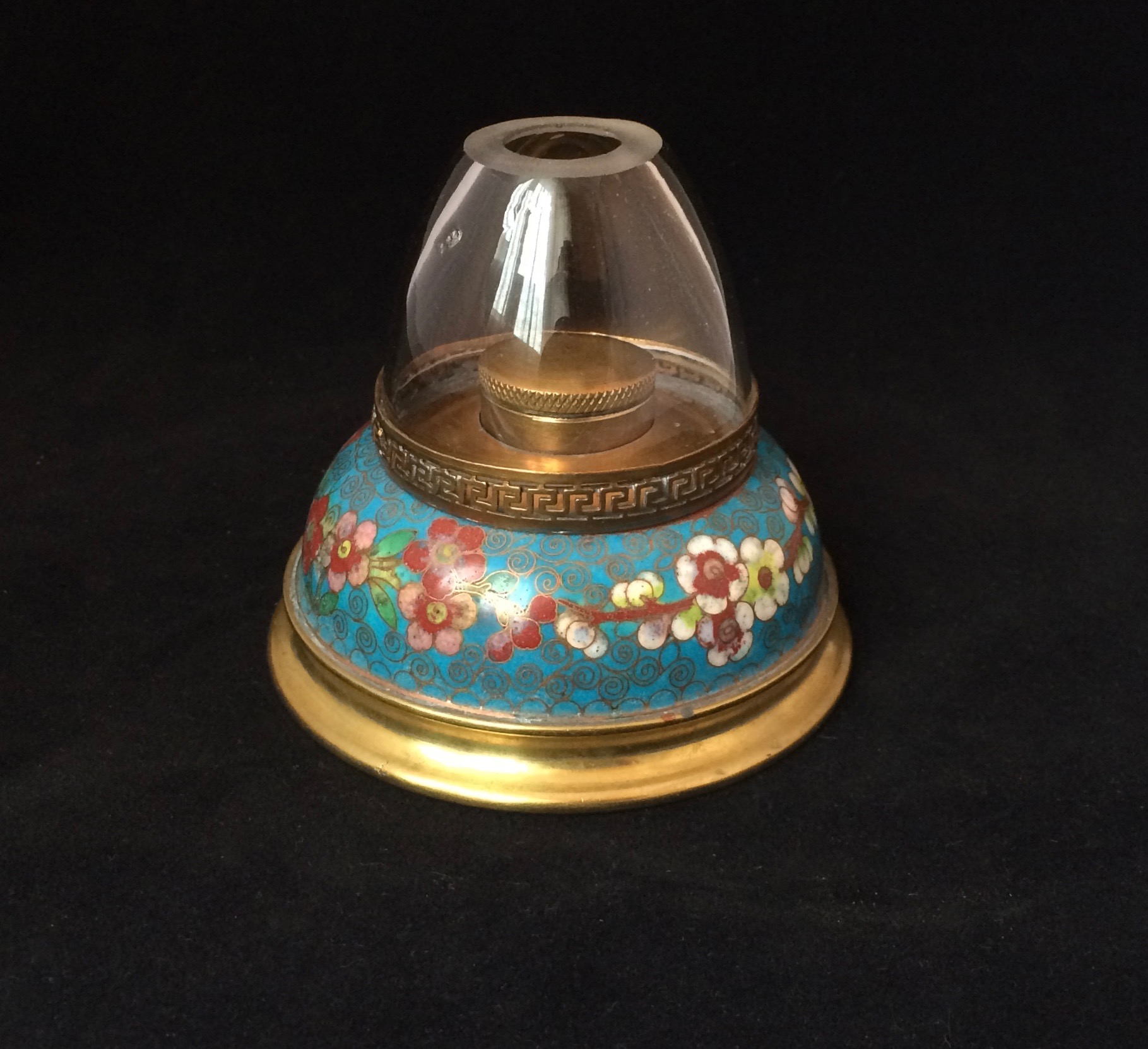 Lampe ronde en cloisonné (–> Lampes)