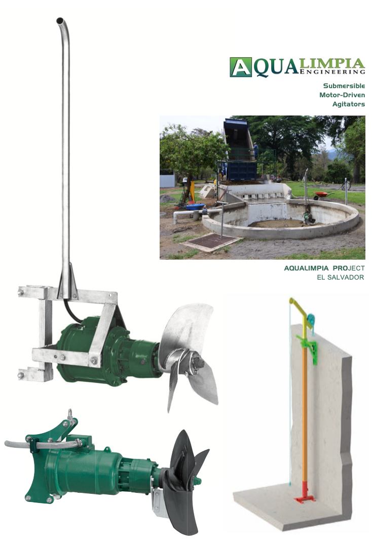Agitadores y mezcladores para biodigestores y EDAR