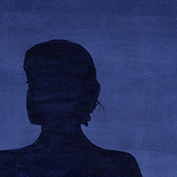 the artist - represented by a section of the paining NOW, 2009