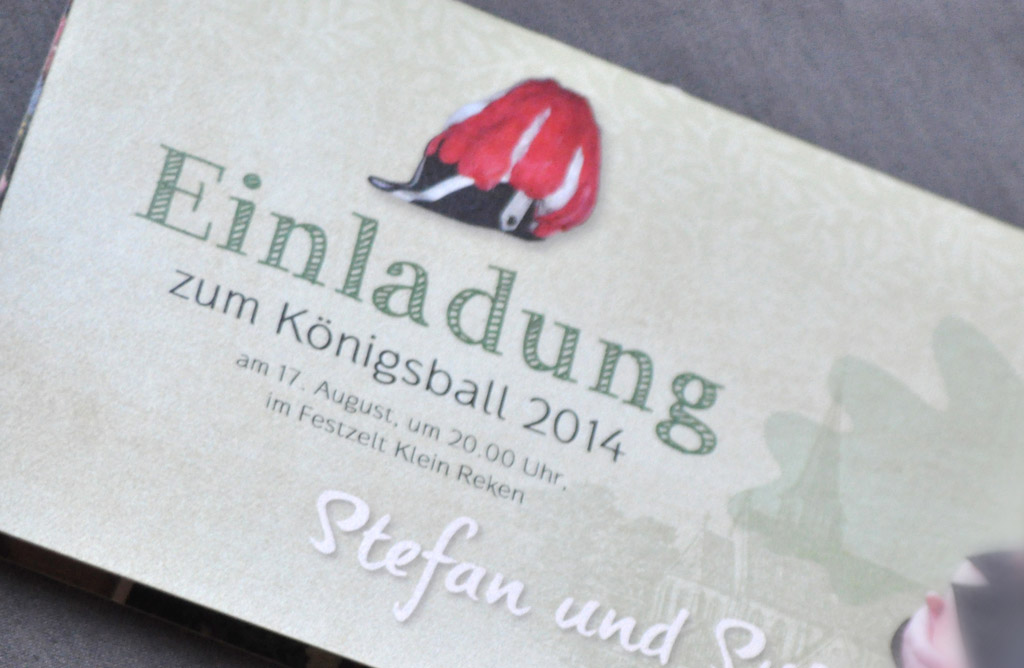 Einladungskarte zum Königsball