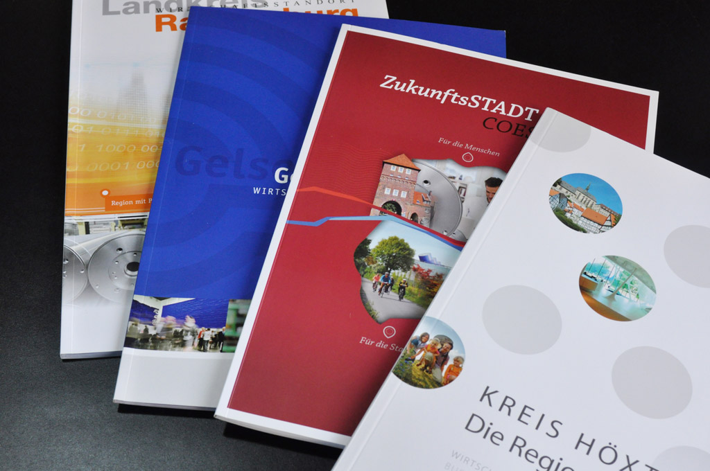 Cover von Stadtmarketing-Broschüren