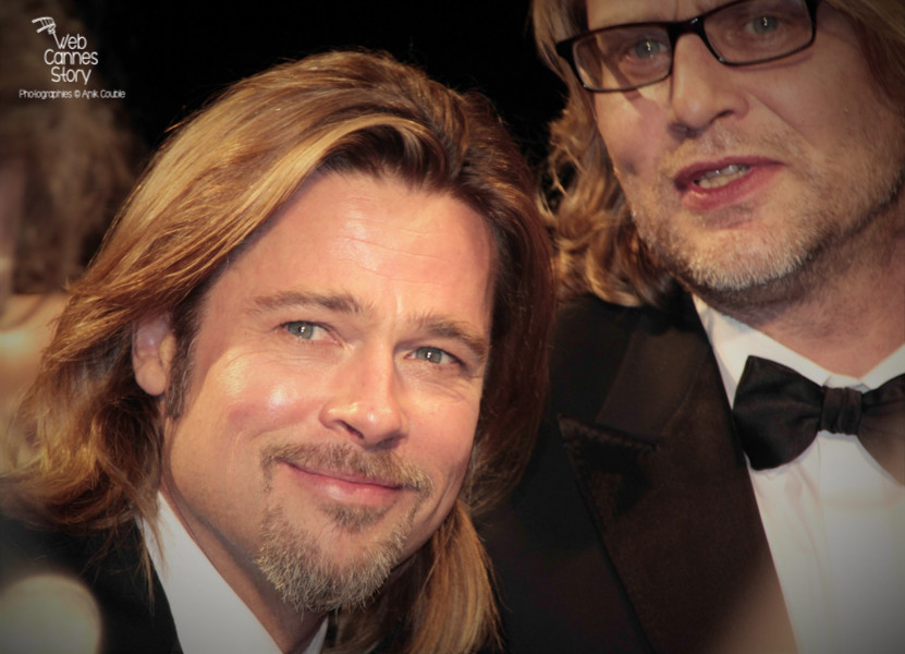  Brad Pitt et Andrew Dominik, lors de la projection  de "Cogan - La mort en douce"  d’Andrew Dominik - Festival de Cannes 2012 - Photo © Anik COUBLE