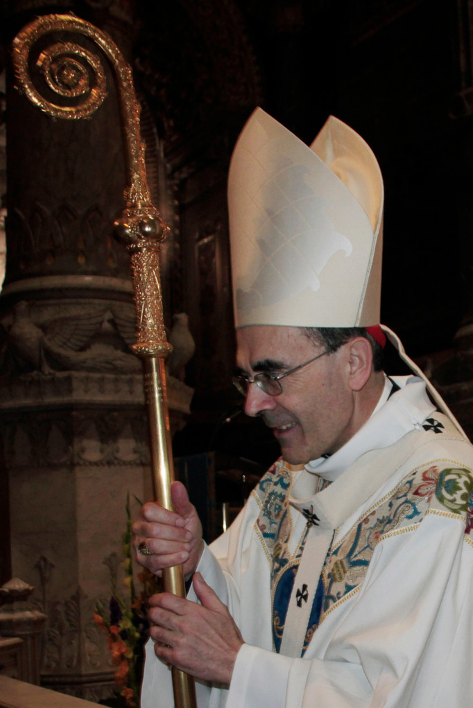 Le Cardinal Philippe Barbarin, archevêque de Lyon, lors du renouvellement du vœu des Echevins - Basilique de Fourvière - Lyon - 08 Sept 2013 © Anik COUBLE