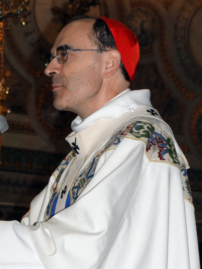 Le Cardinal Philippe Barbarin, archevêque de Lyon, lors du renouvellement du vœu des Echevins - Basilique de Fourvière - Lyon - 08 Sept 2013 © Pascale Millet 