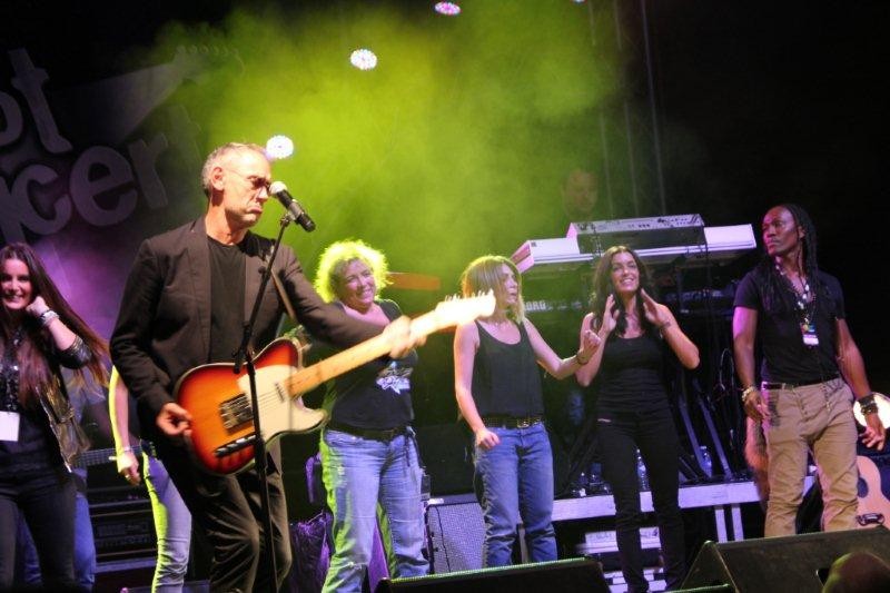 Michaël Jones, M Pokora et tous les artistes sur la scène du Foot-Concert de Lyon, le 13/10/2012 © Anik COUBLE  