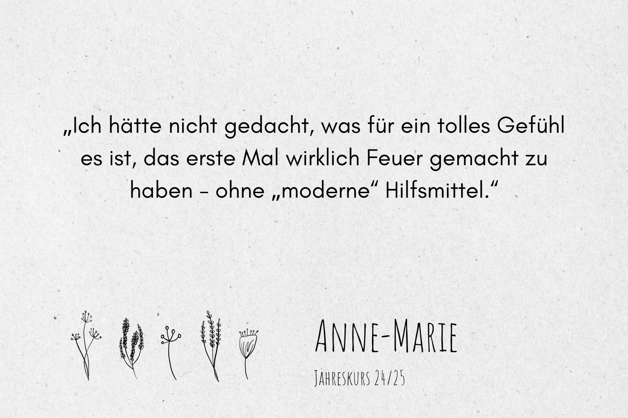 Teilnehmendenstimme Wildwechsel – Anne-Marie (Jahrgang 24/25)