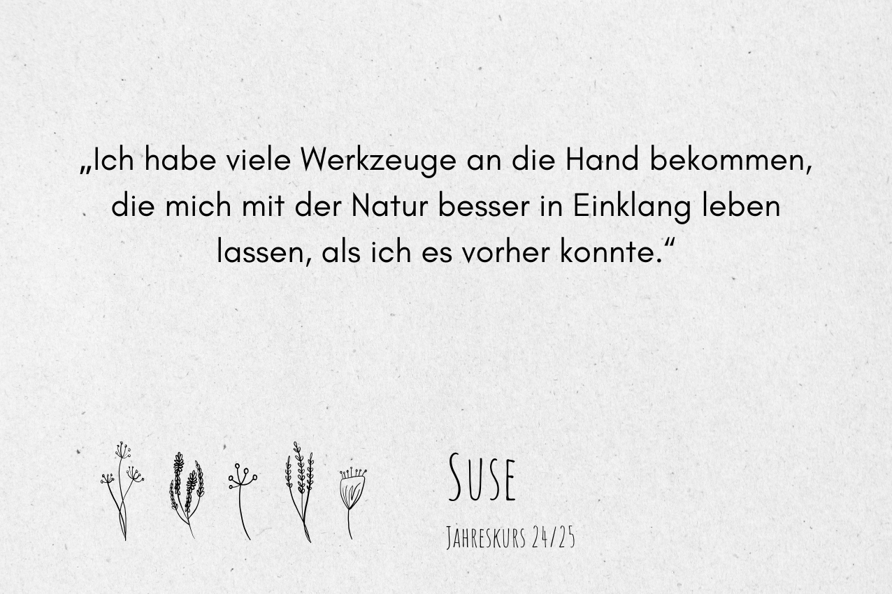 Teilnehmendenstimme Wildwechsel – Suse (Jahrgang 24/25)