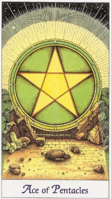 As de Pentacles - Le Tarot Cosmique