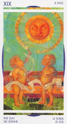 XIX Le Soleil - Le tarot Crystal