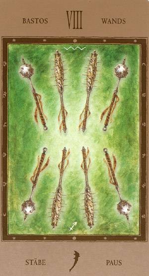 8 de Bâtons - Labyrinth Tarot