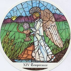 XIV Tempérance - Le tarot des Cloîtres