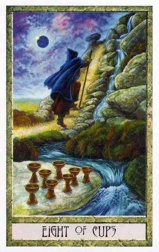 8 de Coupes - Le tarot Druid Craft