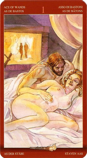 Tarot of Sexual Magic - Érotique - As de Bâtons