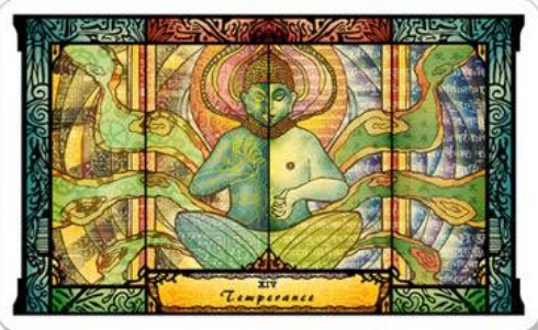 XIV Tempérance - Tarot du Curieux Est