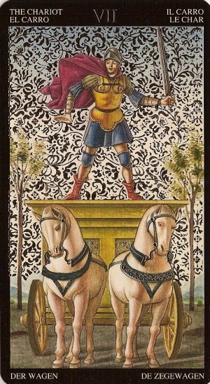 VII Le Chariot - Tarot doré de Botticelli