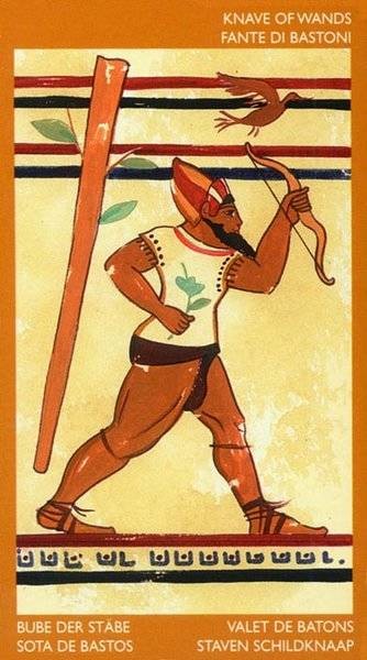 Valet de Bâtons - Le tarot Étrusque