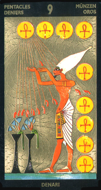 9 de Pentacles - Le Tarot de Néfertari