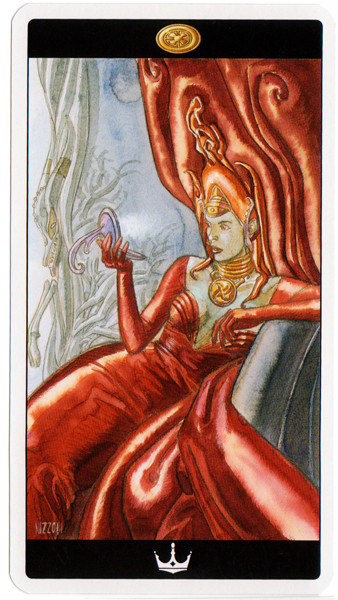Reine de Deniers - Le tarot de l'Enchanteresse des Rêves