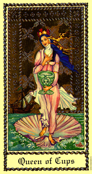 Reine de Coupes - Tarot Médiéval Scapini