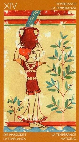 XIV Tempérance -Le tarot Étrusque