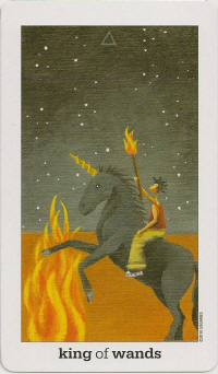 Roi de Bâtons - Sun and Moon Tarot