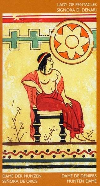 Reine de Deniers - Le tarot Étrusque