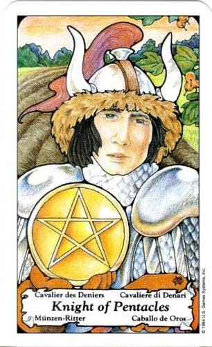 Chevalier de Deniers - Tarot Hanson Roberts