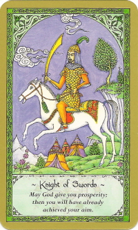 Cavalier d'Épées - Tarot Rumi
