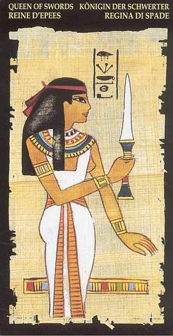Reine d'Épées - Le tarot Égyptien