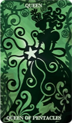Reine de Pentacles - Tarot Silhouettes