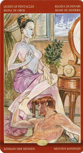 Tarot of Sexual Magic - Érotique - Reine de Deniers