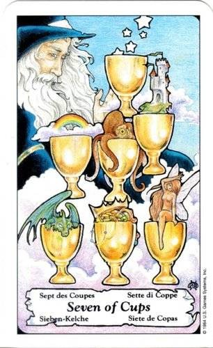 7 de Coupes - Tarot Hanson Roberts