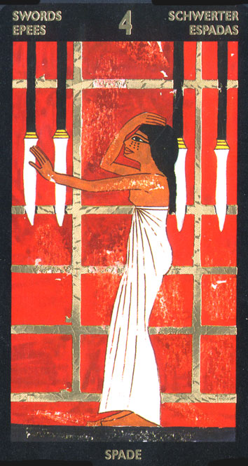 4 d'Epées - Le Tarot de Néfertari