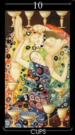 10 de Coupes - Golden Tarot of Klimt