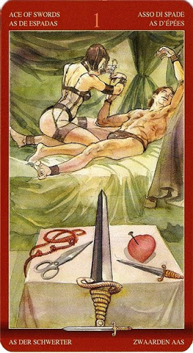 Tarot of Sexual Magic - Érotique - As d'Épées