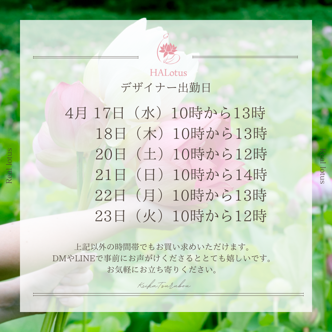 デザイナー店頭予定