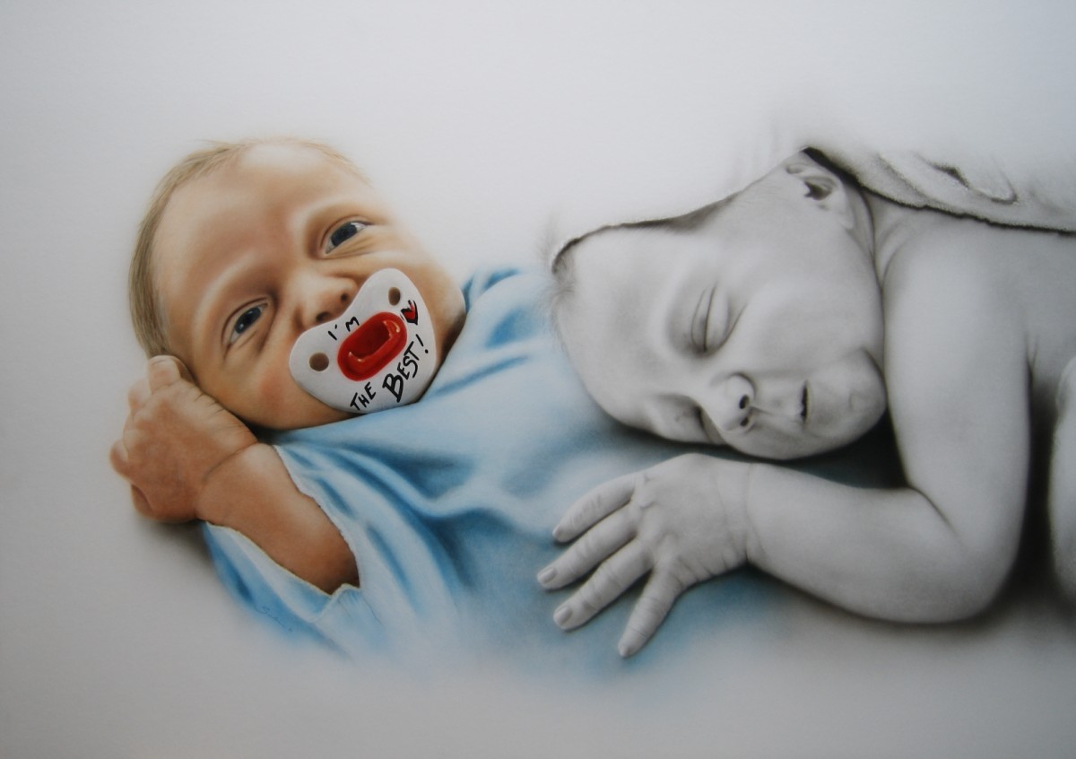 "Aileen" Airbrushkarton ca. 100 x 70 cm