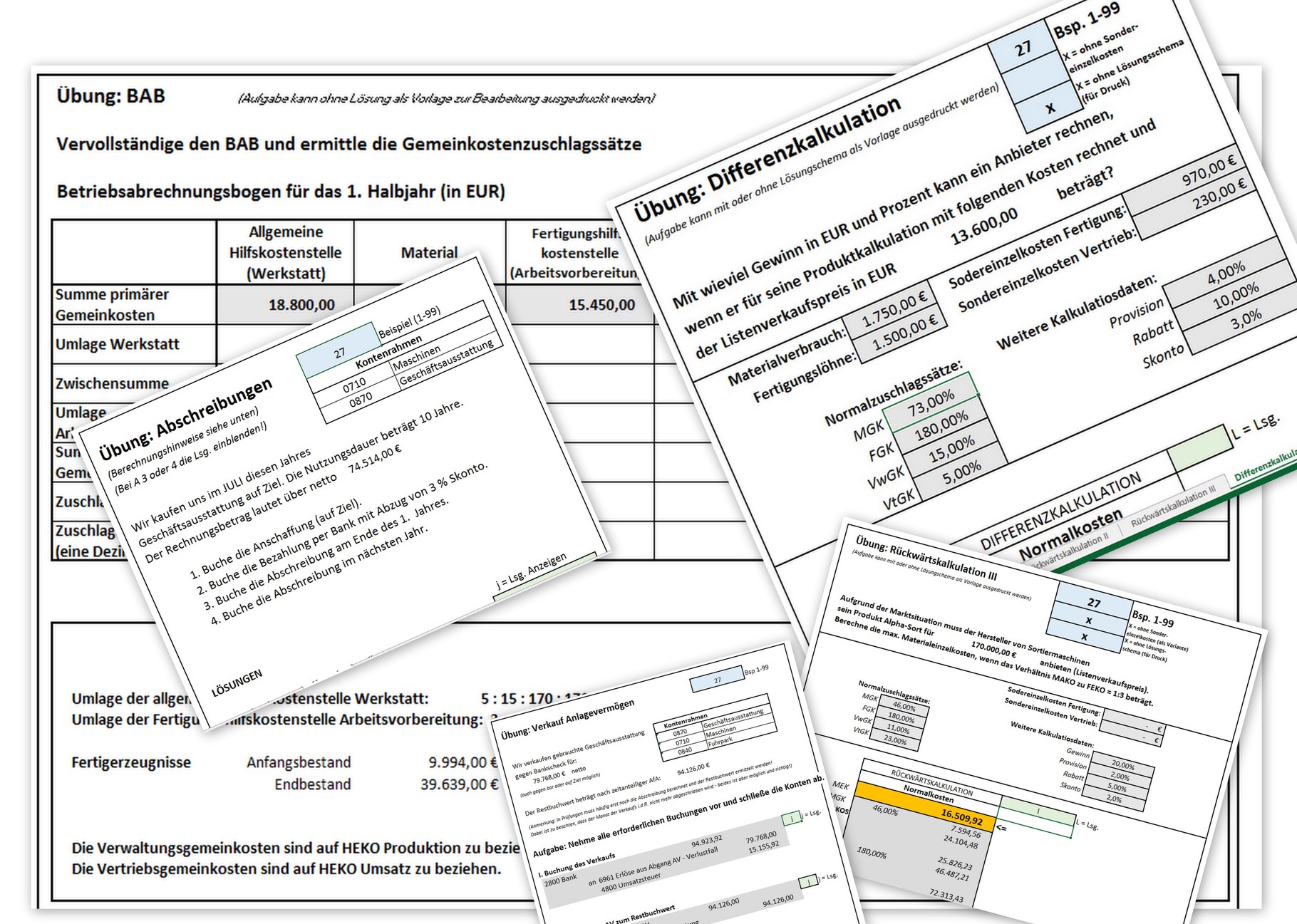 Kostenrechnung übungen Mit Lösungen Pdf www.fit-in-rechnungswesen.de