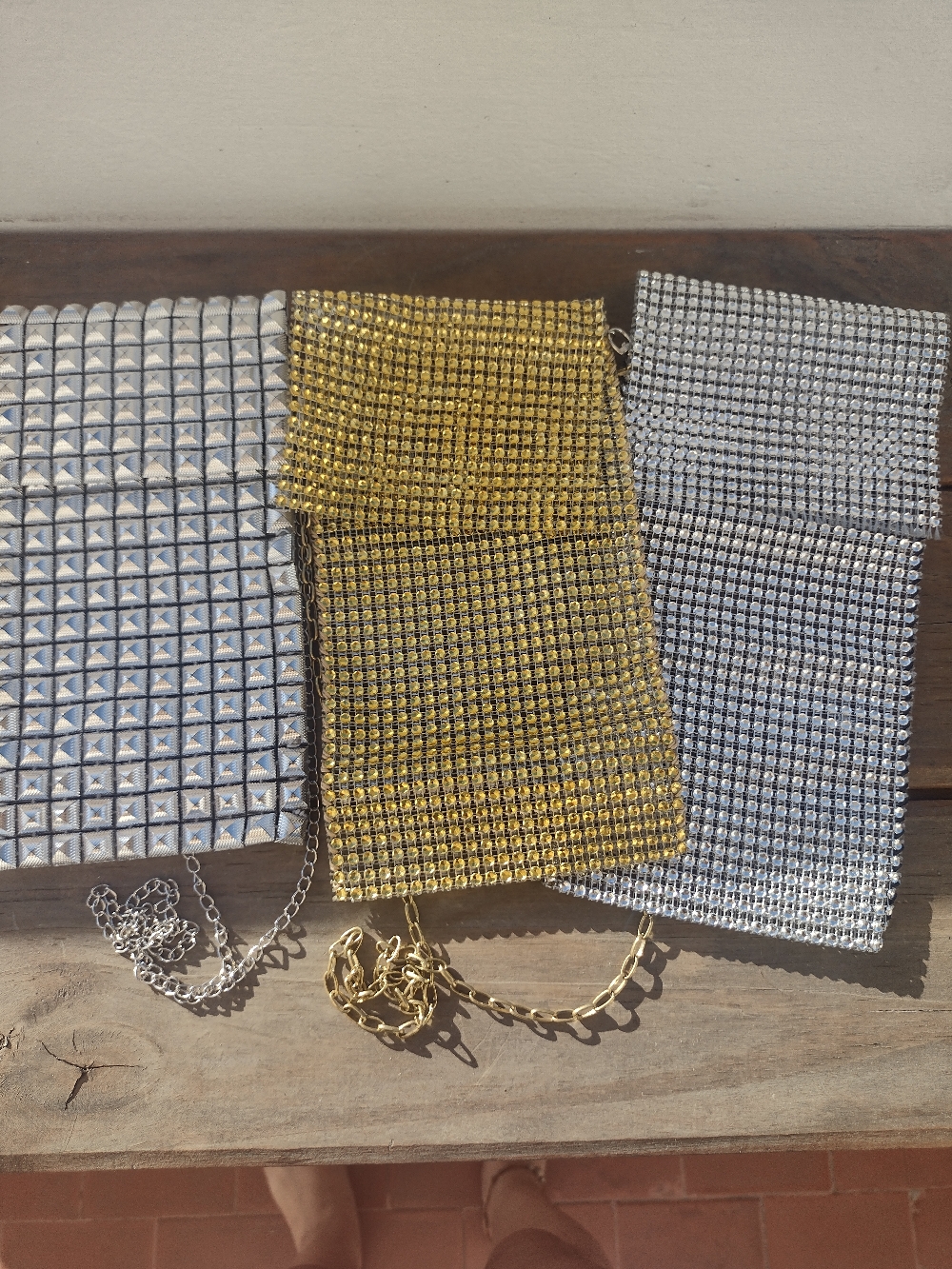 Carteritas de falso strass $600