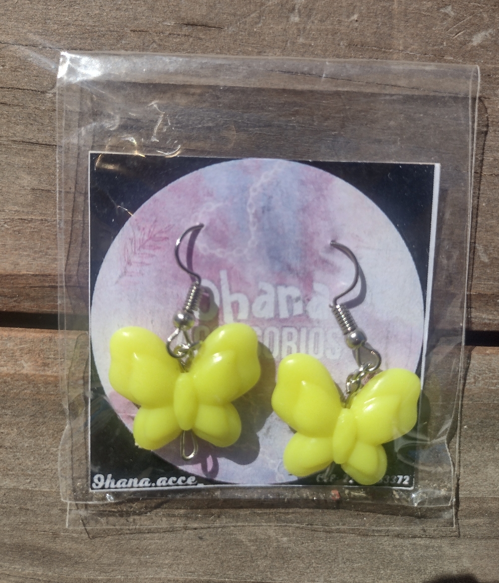 Aros mariposa,acero quirúrgico $250