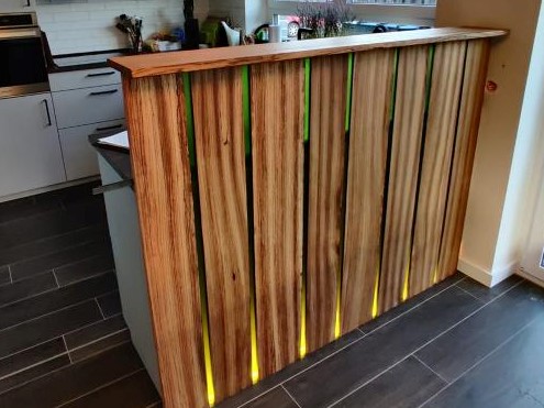 Stefan Wolters Tischlerei Prototyp - Zebrano Küchentheke