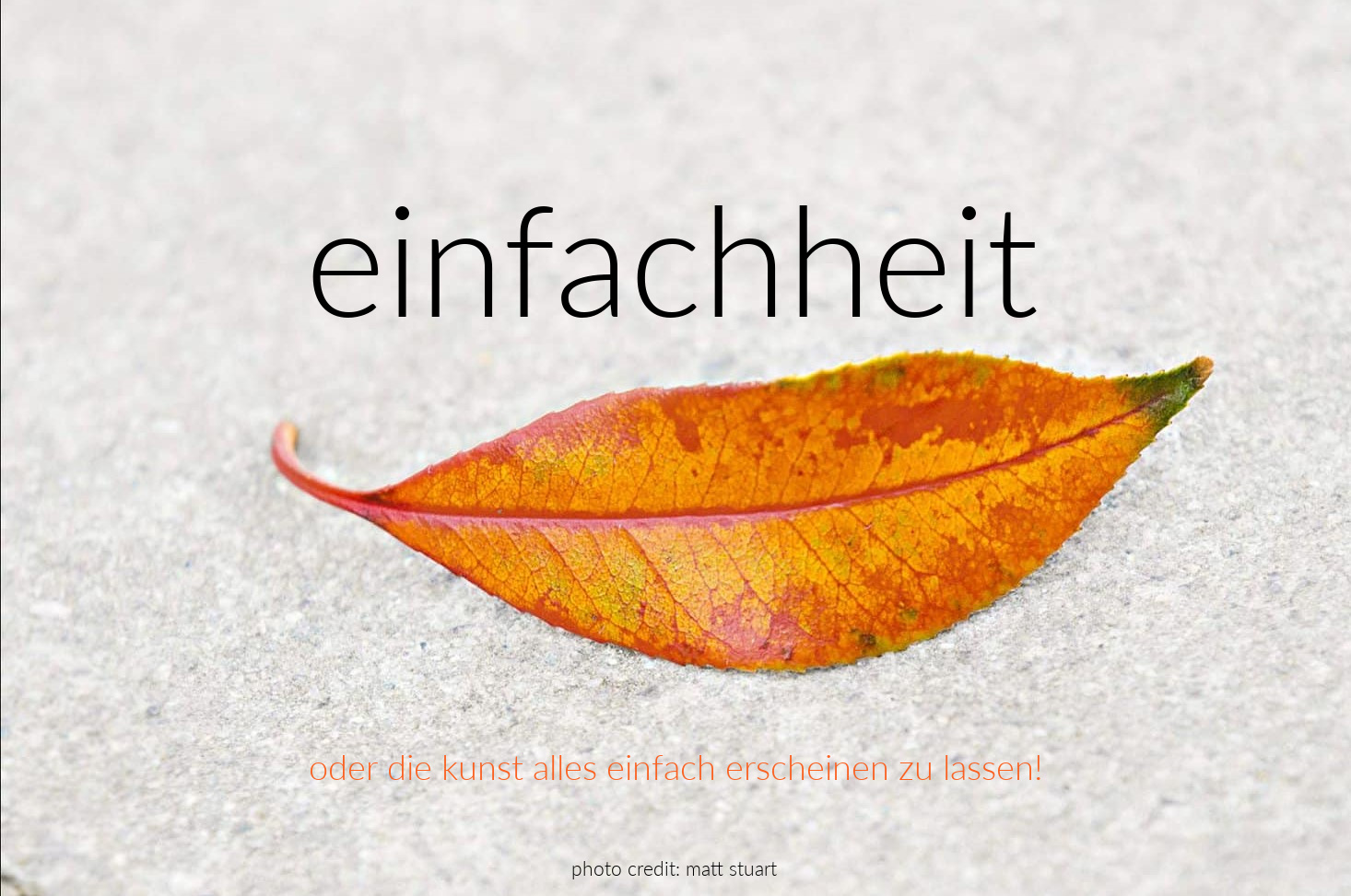Einfachheit