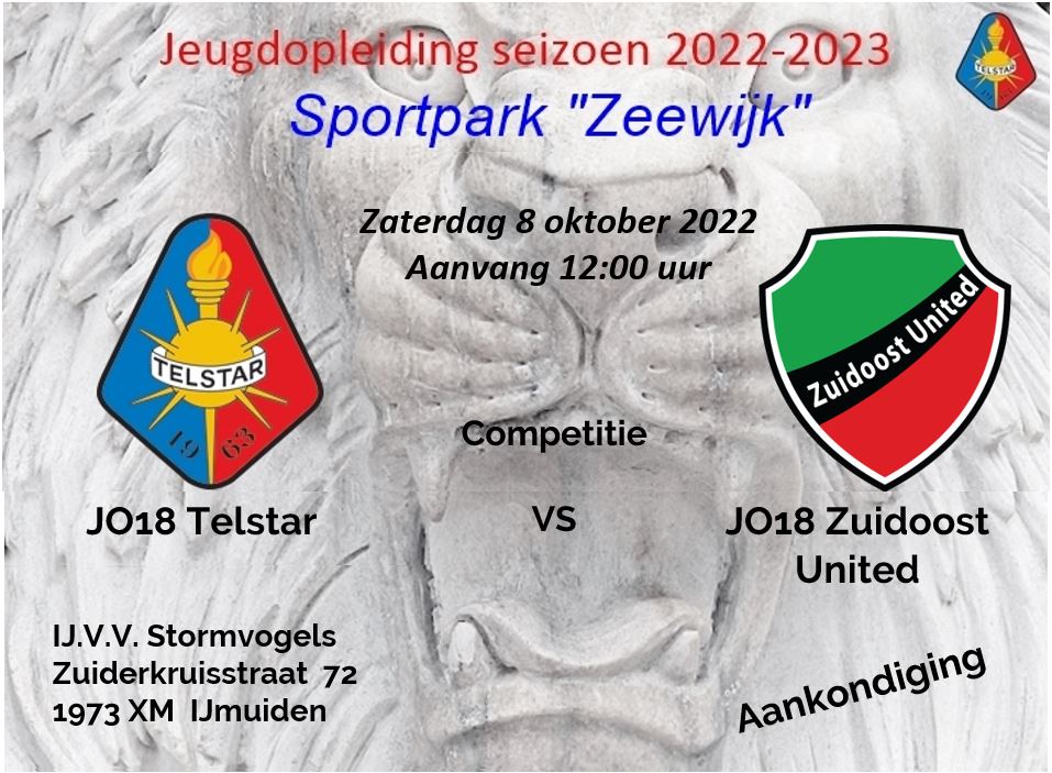 2022-10-08 aankondiging JO18 Telstar-JO18 Zuid Oost United (C6)