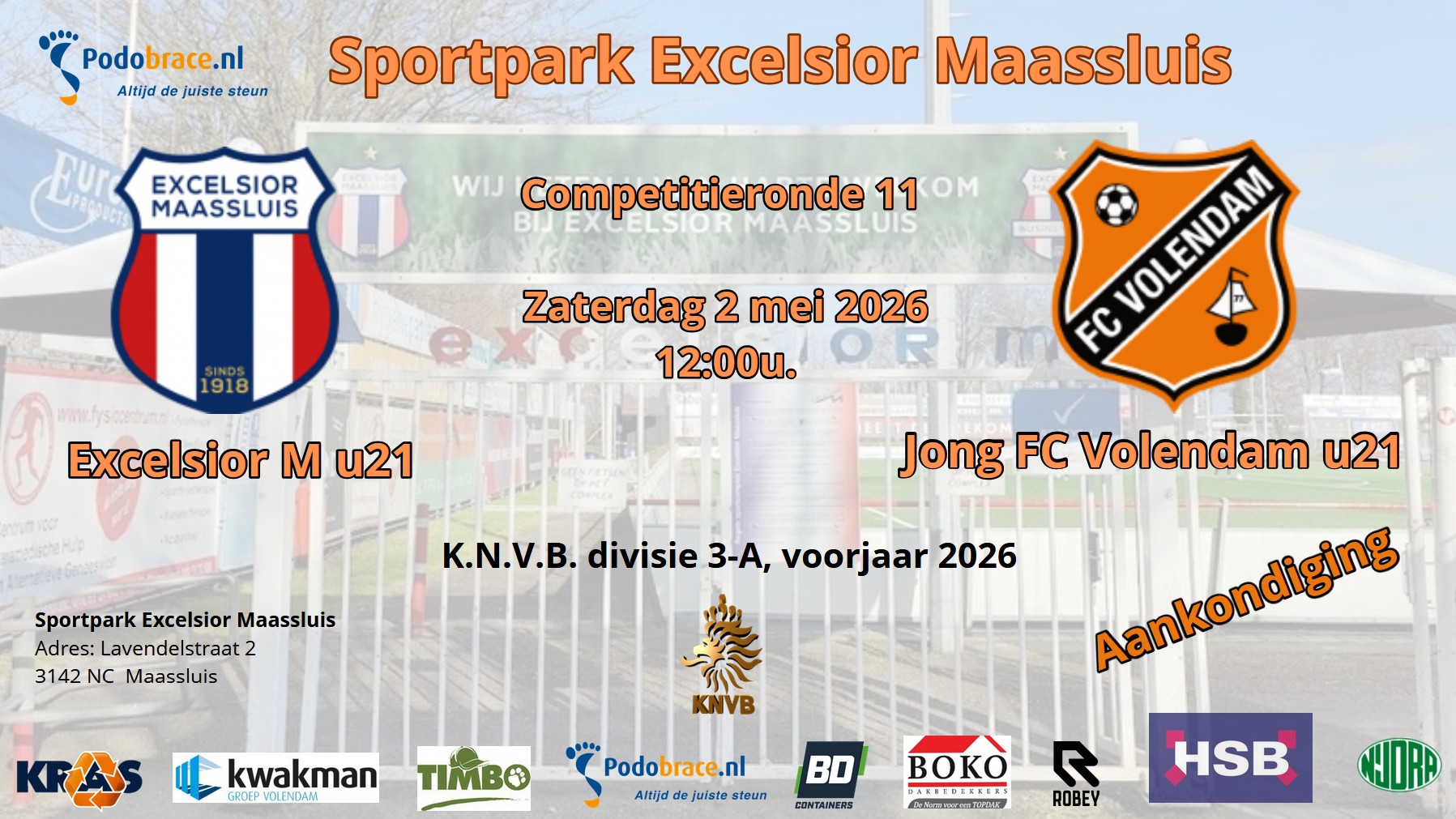20260425 (u21) aankondiging Excelsior M - Jong FC Volendam
